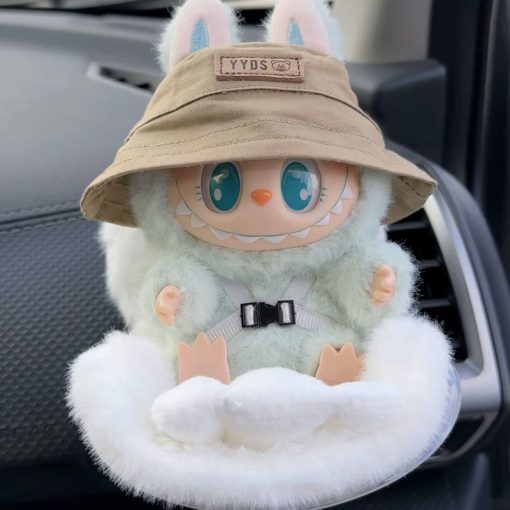 Car Seat Fluffy White for Labubu the Monsters