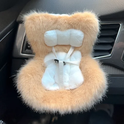 Labubu Car Seat Fluffy Caramel