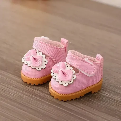 shoes Mary Jane pink for labubu