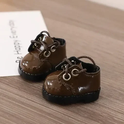 Dr. Martens brown boot lace-up for labubu
