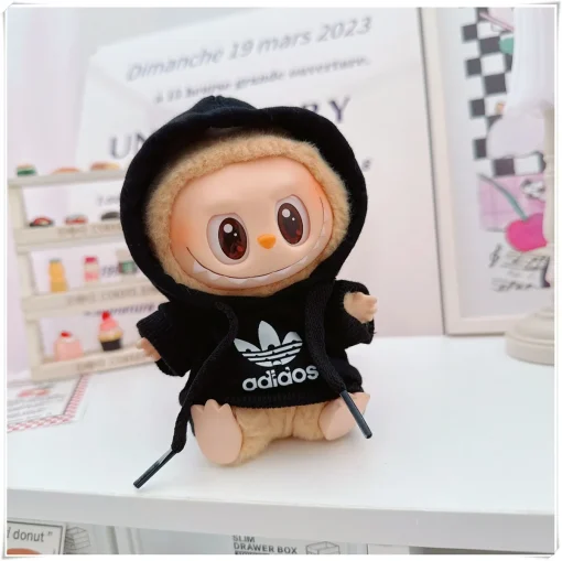 Labubu Adidas hoodie black
