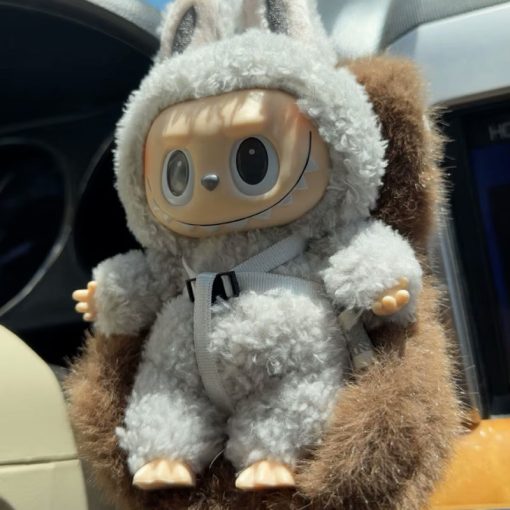 car seat fluffy brown for labubu the monsters