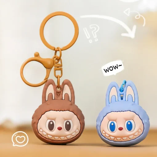 Labubu Pendant Keychain​ blue and brown