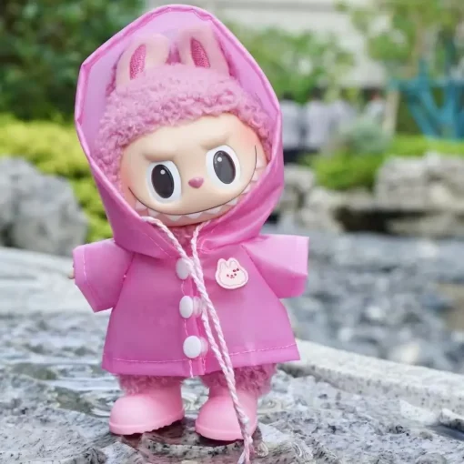 Labubu Raincoat mint pink