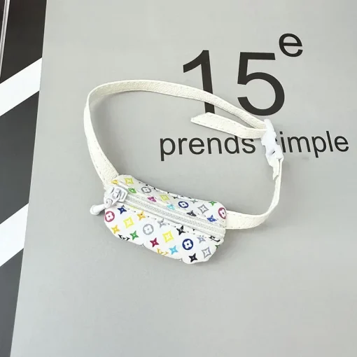 Labubu Louis Vuitton fanny pack white