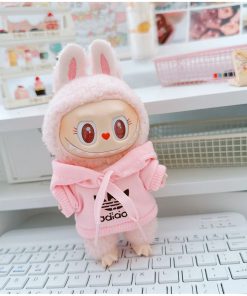 Adidas hoodie pink for Labubu