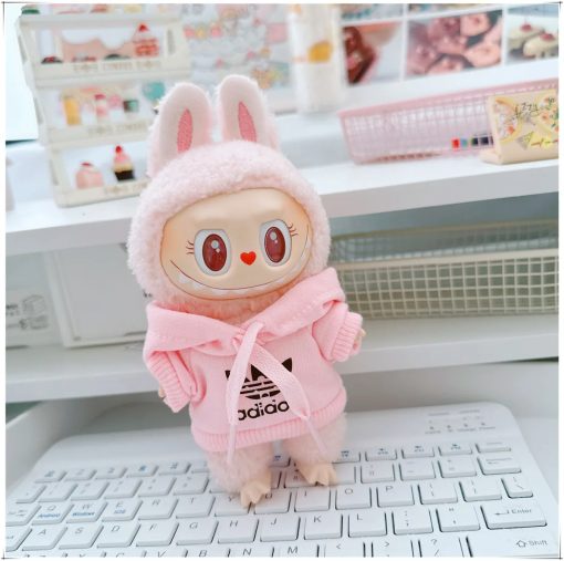 Adidas hoodie pink for Labubu