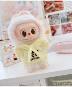 Adidas hoodie yellow for Labubu