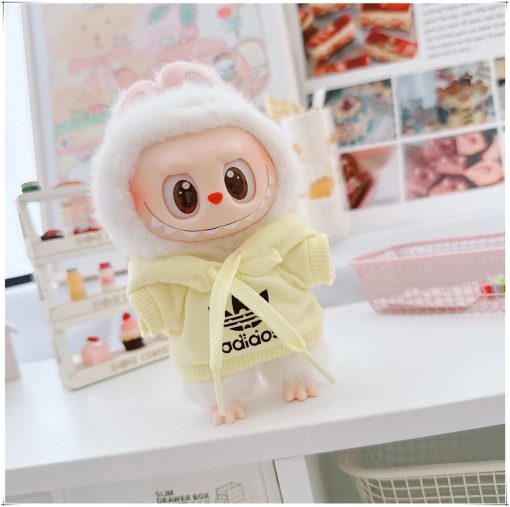 Adidas hoodie yellow for Labubu