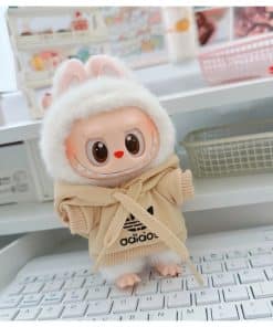Adidas hoodie beige for Labubu