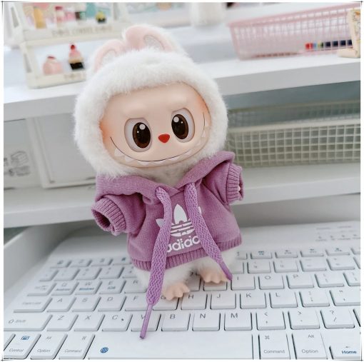 Adidas hoodie purple for Labubu