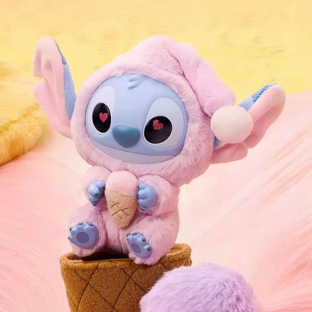 Labubu-Stitch Strawberry Cone